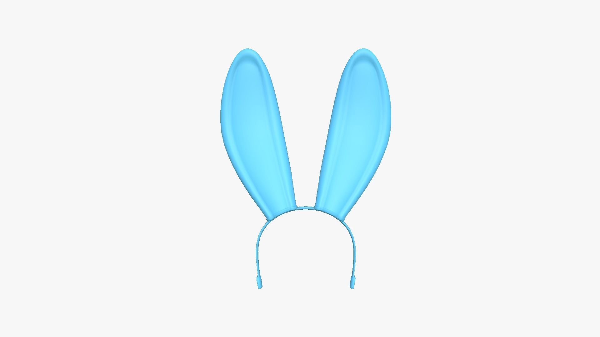 Furry Ears Tiara C02 Pink - Headband Character Design Low-poly 3D model_7