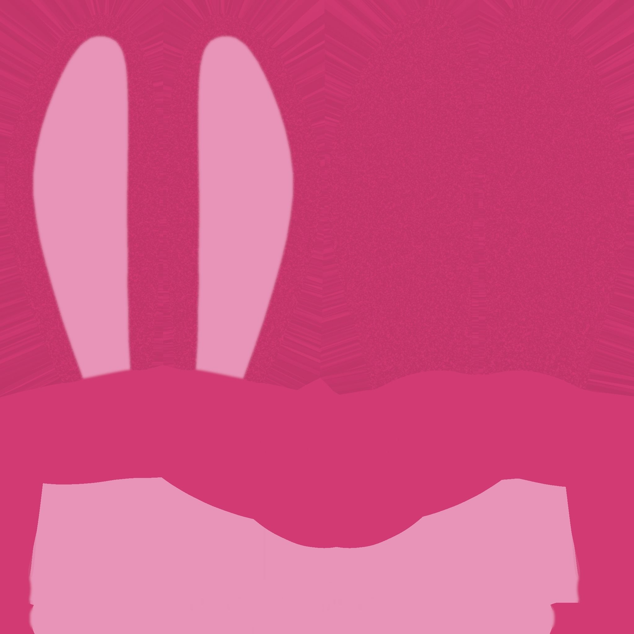 Furry Ears Tiara C02 Pink - Headband Character Design Low-poly 3D model_17