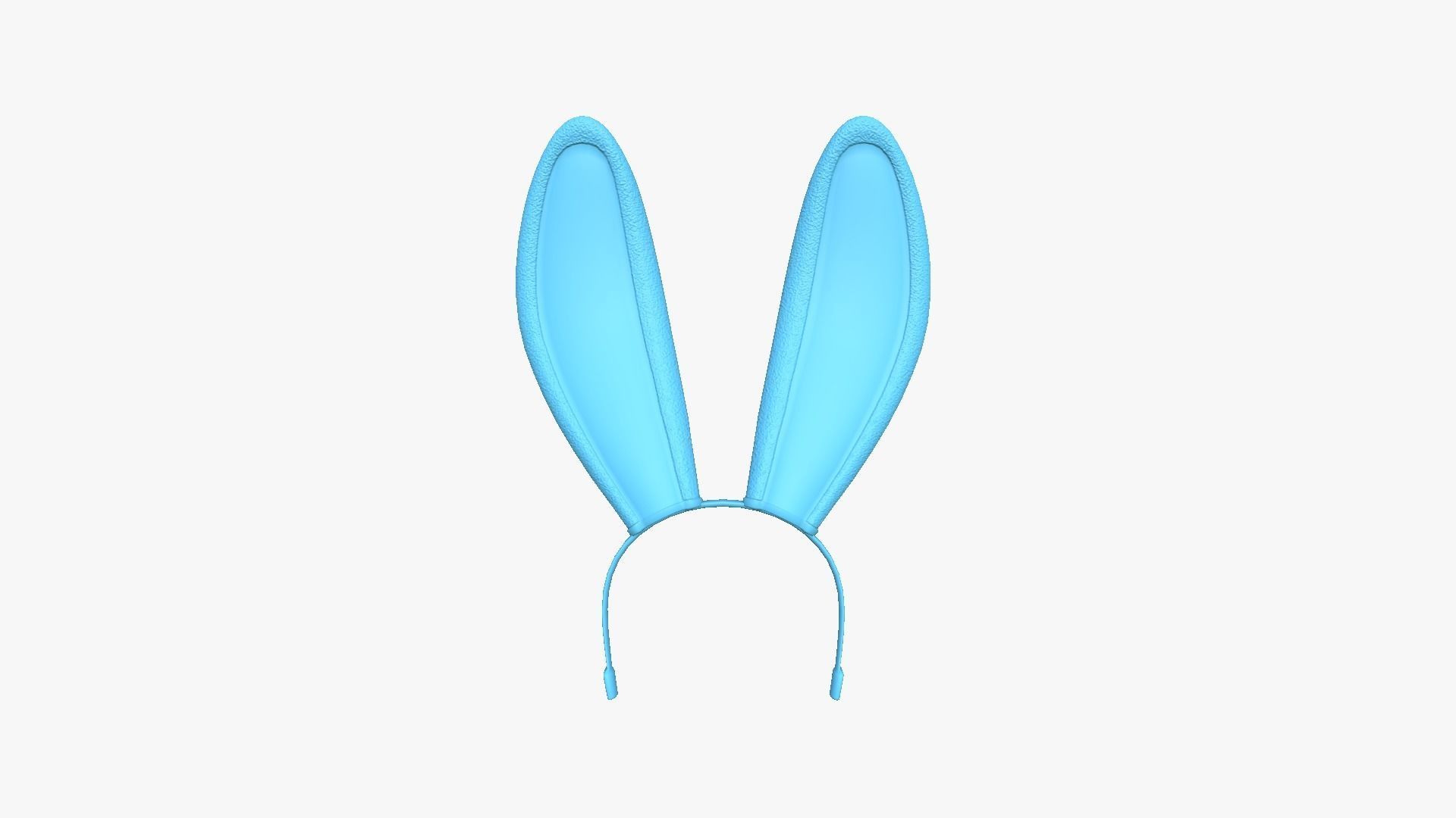 Furry Ears Tiara C02 Pink - Headband Character Design Low-poly 3D model_6