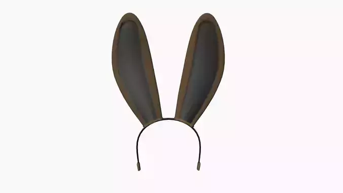 Furry Ears Tiara C05 Brown - Headband Character Design Low-poly 3D model