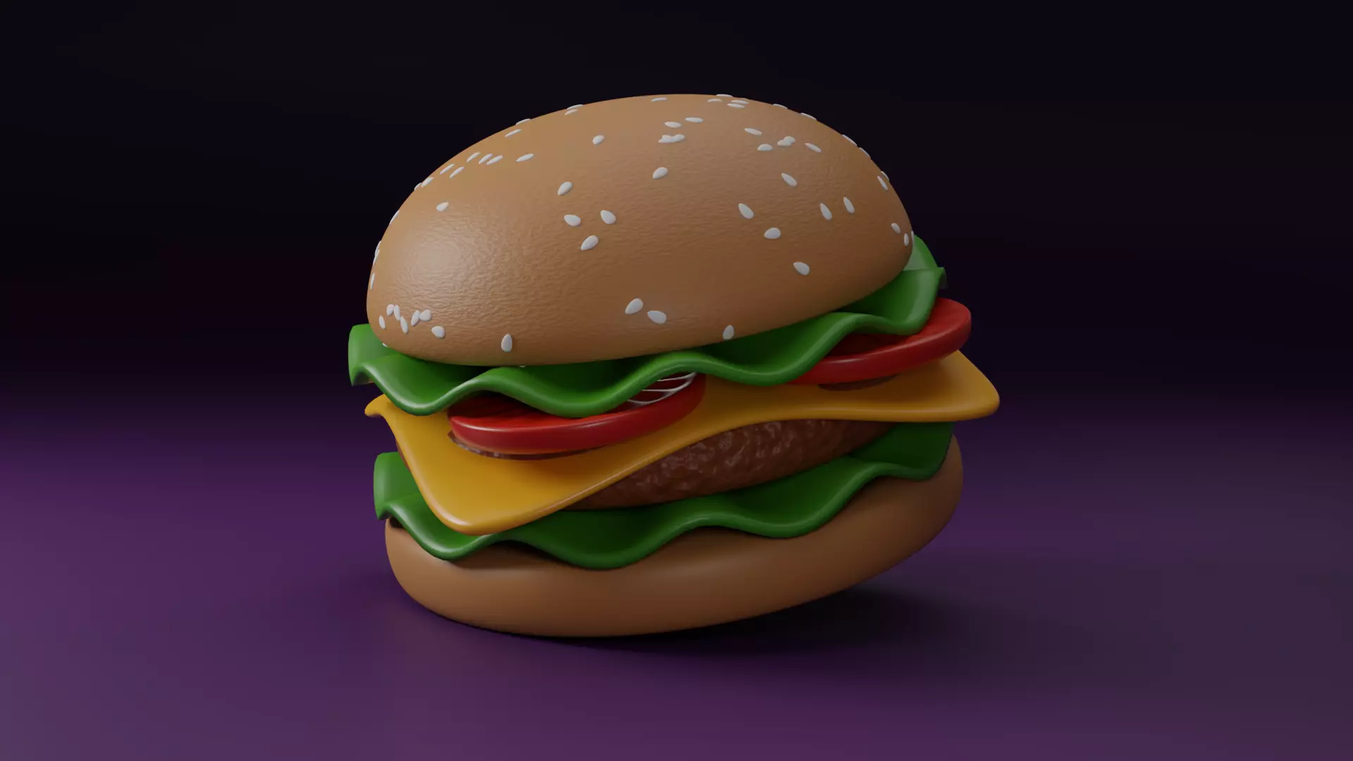 Humberger LowPoly Low-poly 3D model_0