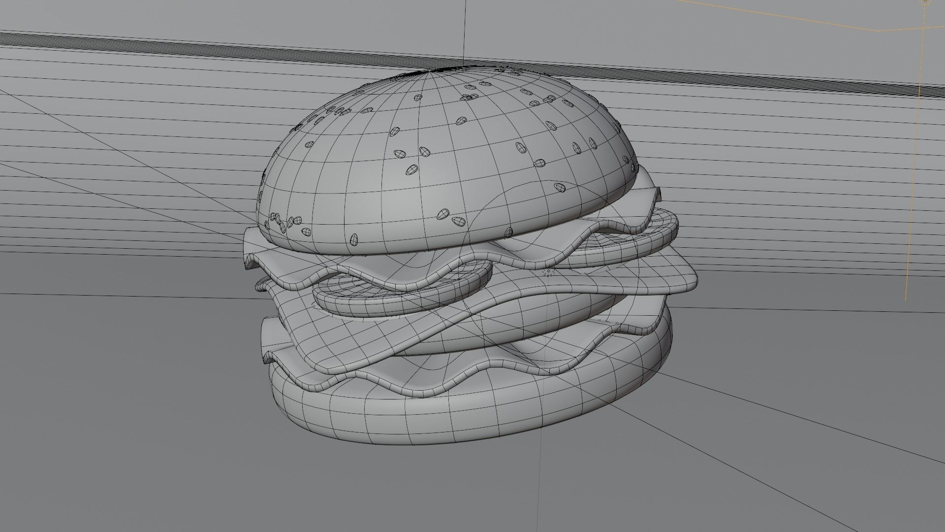 Humberger LowPoly Low-poly 3D model_2