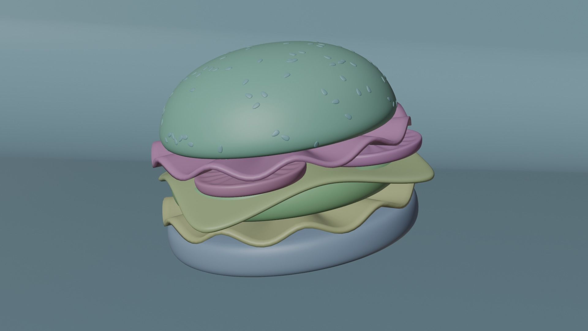 Humberger LowPoly Low-poly 3D model_1