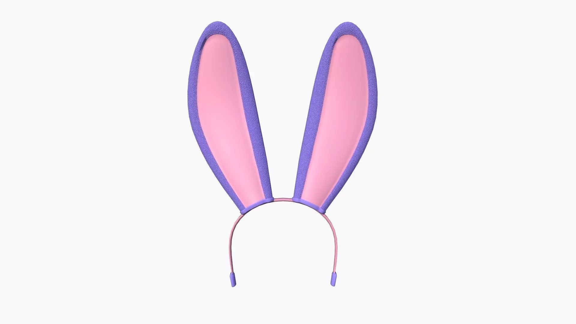 Furry Ears Tiara C08 Purple - Headband Character Design Low-poly 3D model