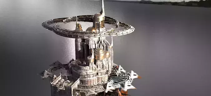 Ringed Tower Island  3D model