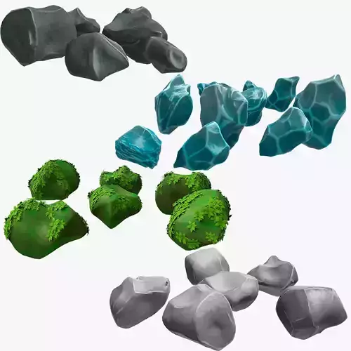 Stylized Rock for Cartoon and Anime
