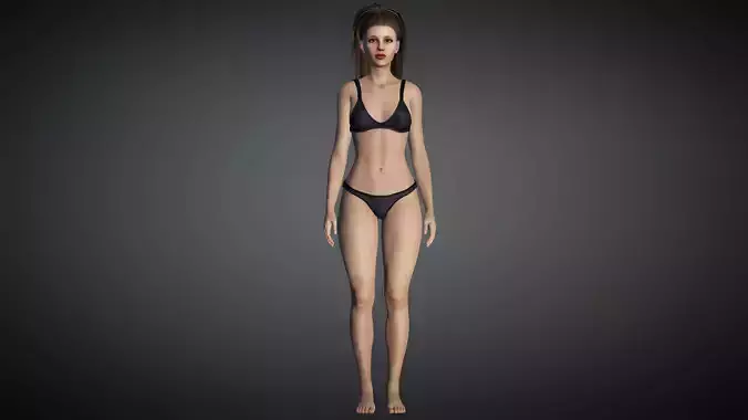 Pretty Realistic Female AAA Model Low-poly 3D model