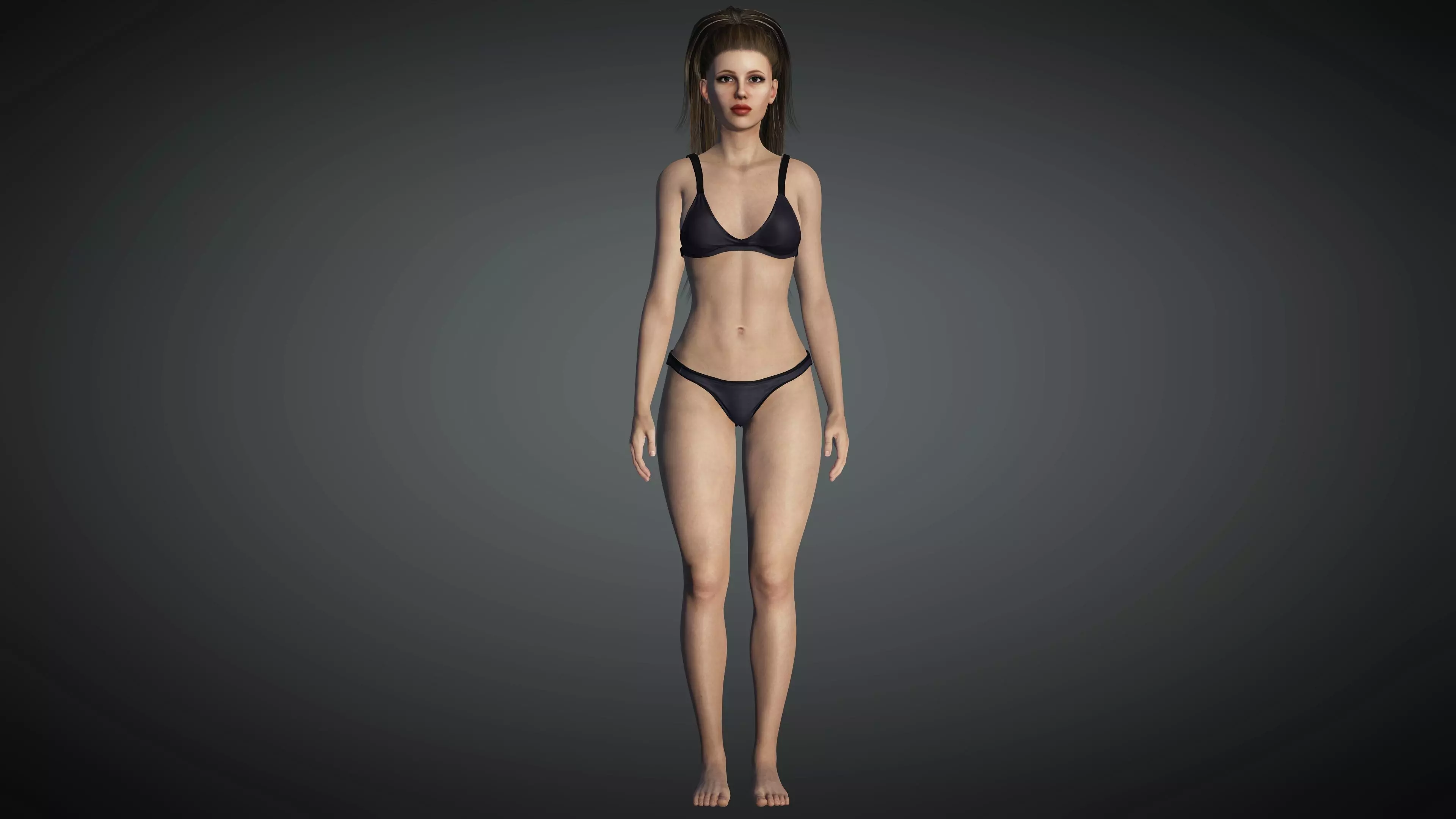 Pretty Realistic Female AAA Model Low-poly 3D model_0