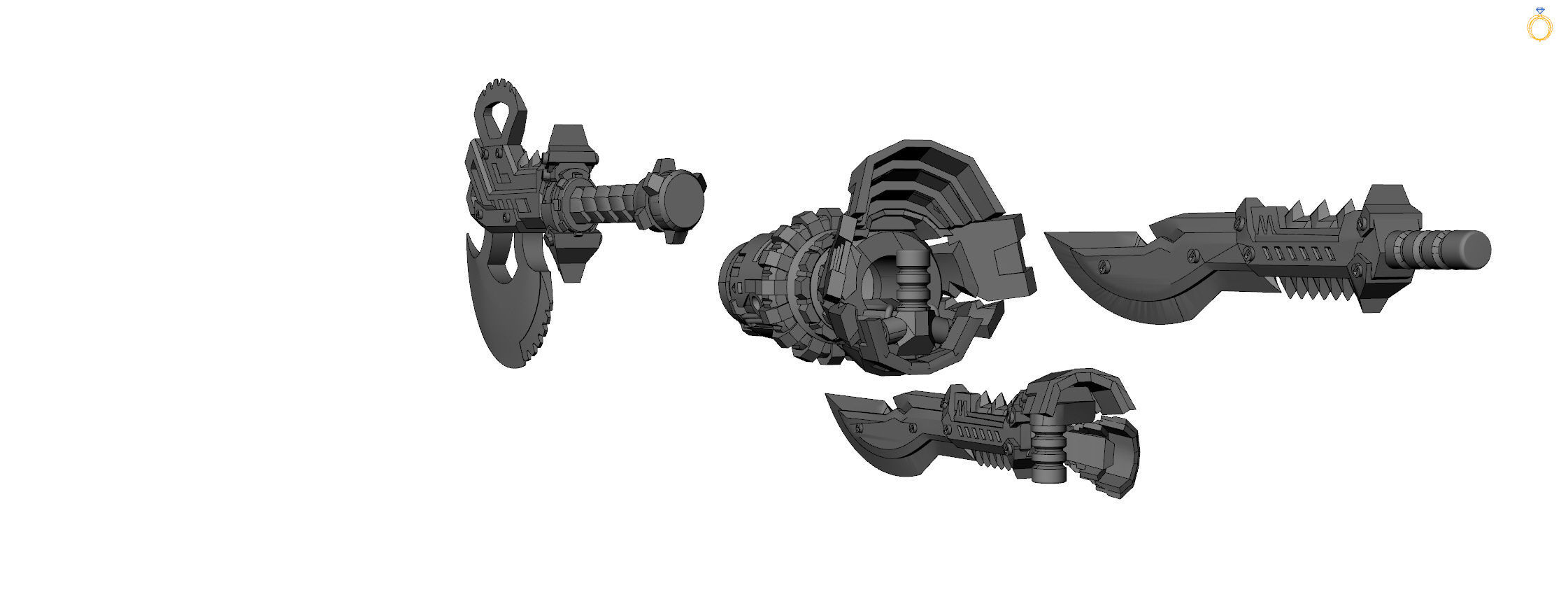 Transformers Rise of the beast Optimus Prime Weapon set 3D print model_8