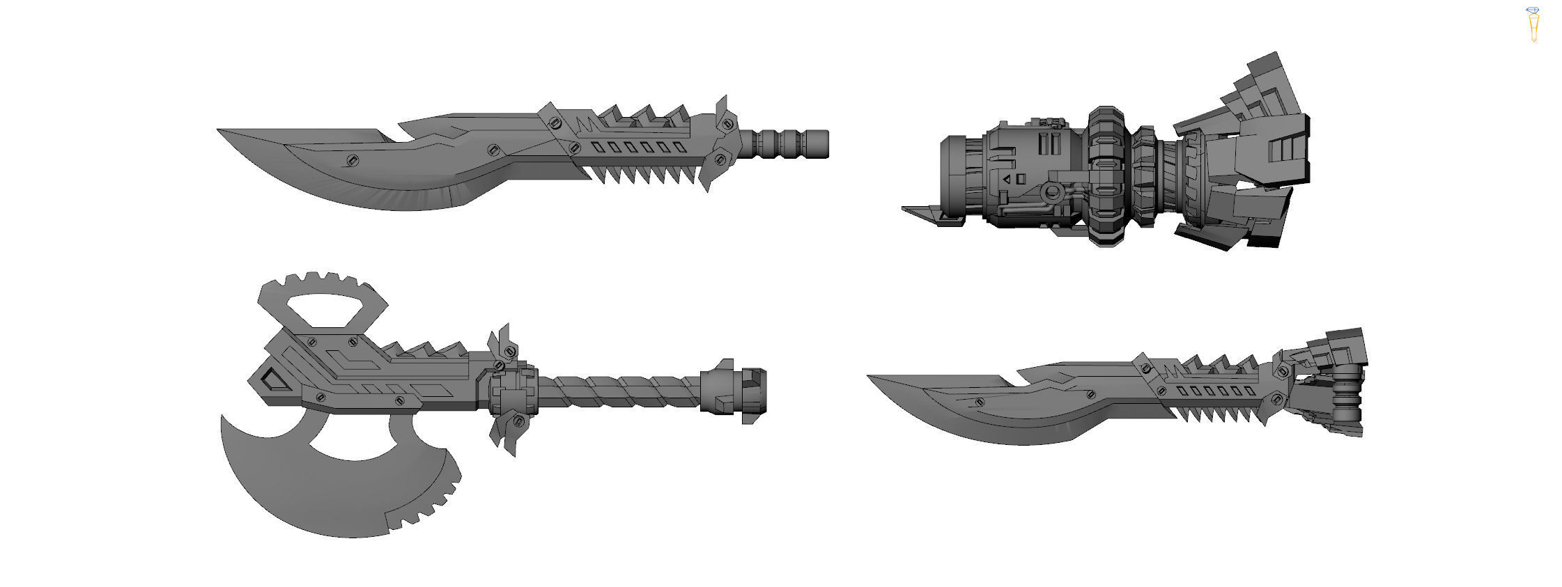 Transformers Rise of the beast Optimus Prime Weapon set 3D print model_6