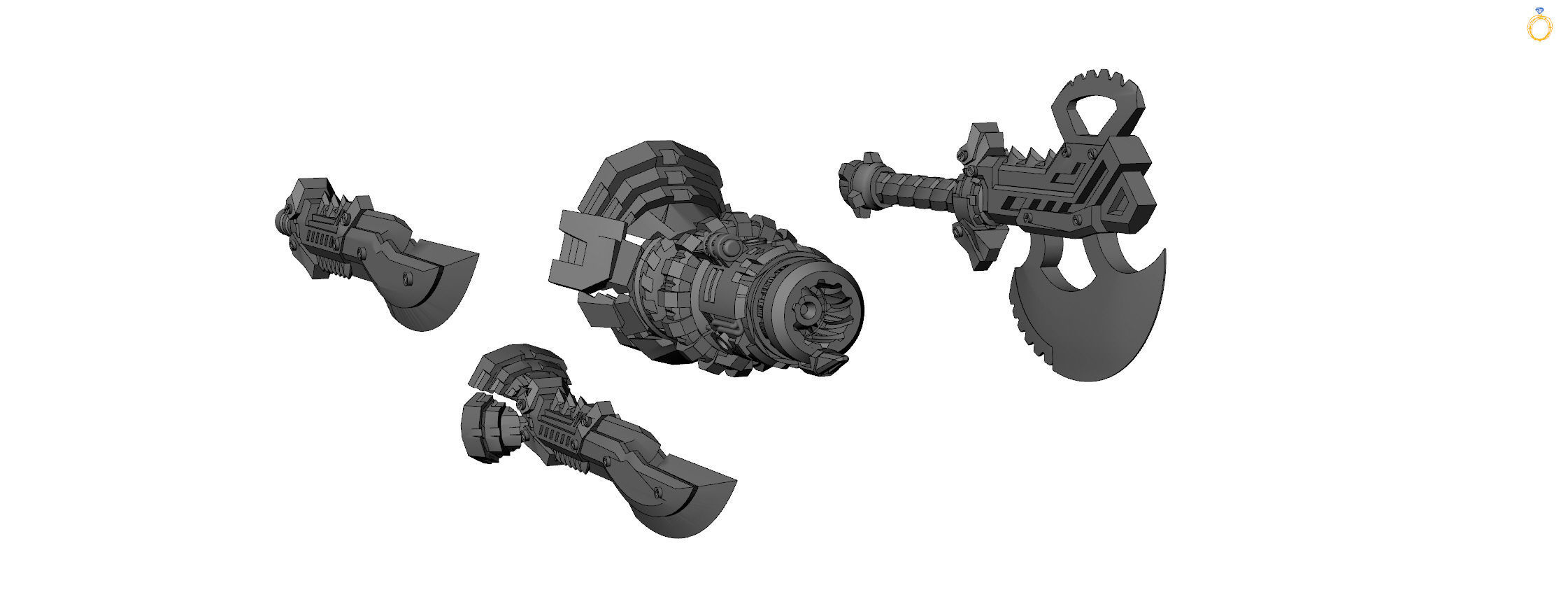 Transformers Rise of the beast Optimus Prime Weapon set 3D print model_7