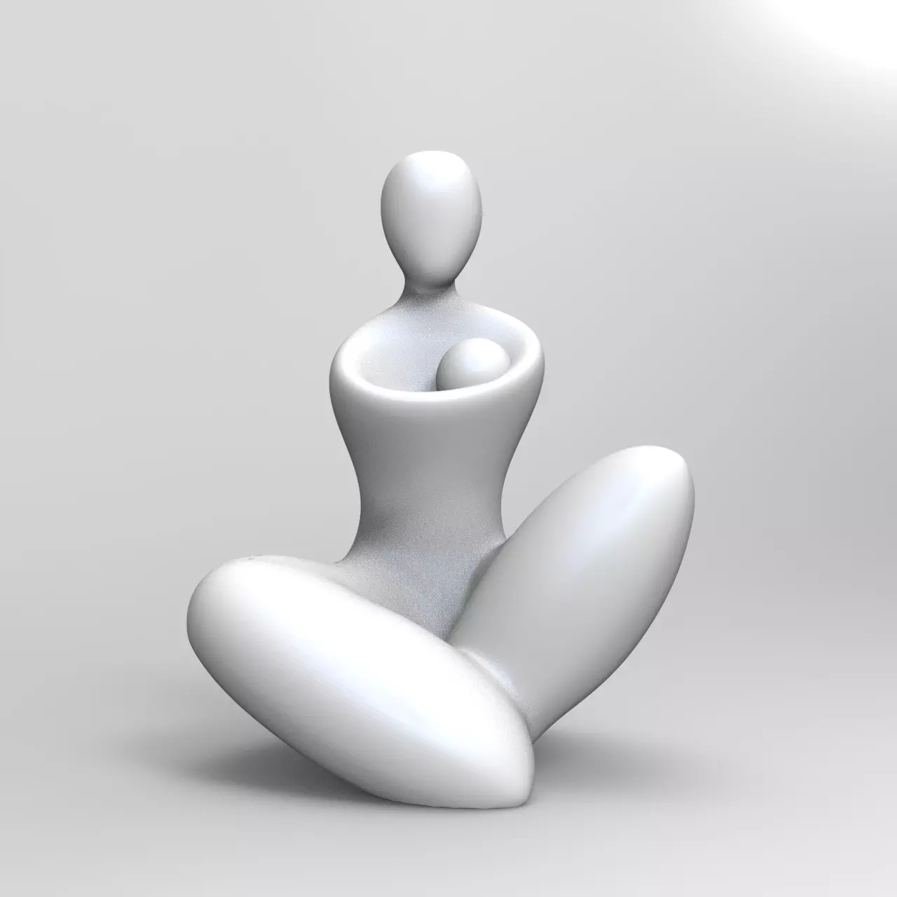 Embrace of Motherhood - 3D Sculpture Design 3D print model_0