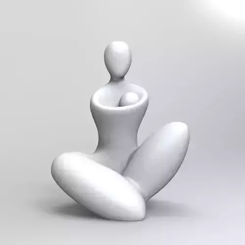 Embrace of Motherhood - 3D Sculpture Design