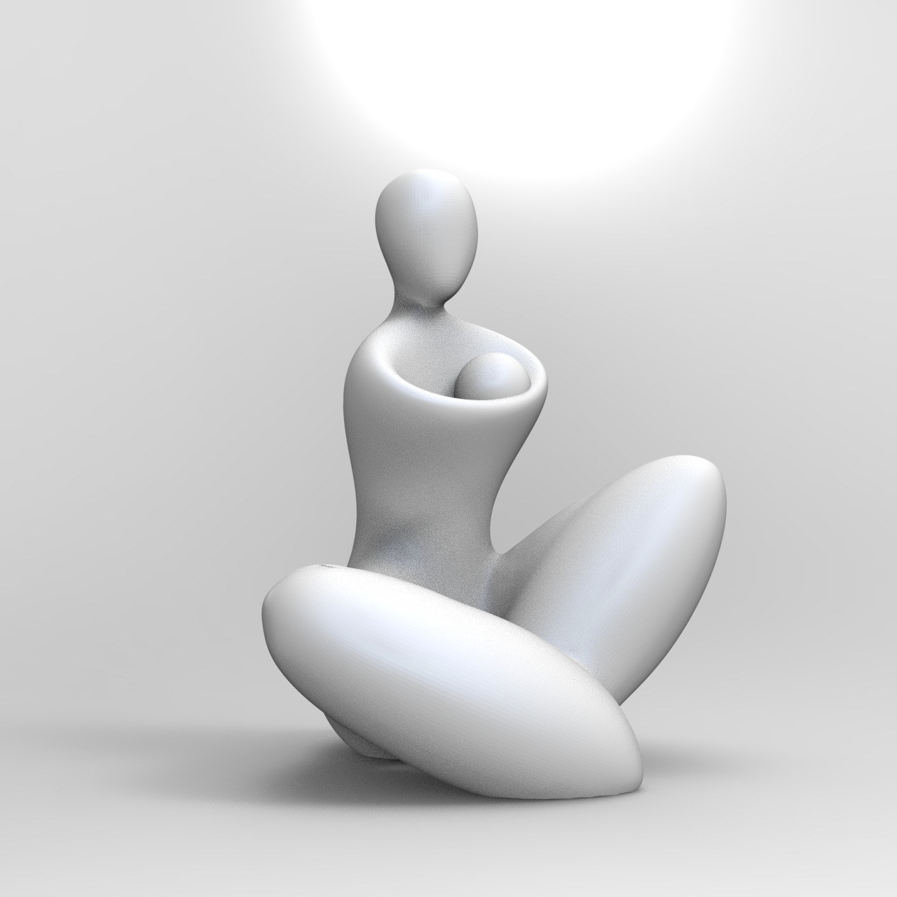 Embrace of Motherhood - 3D Sculpture Design 3D print model_7