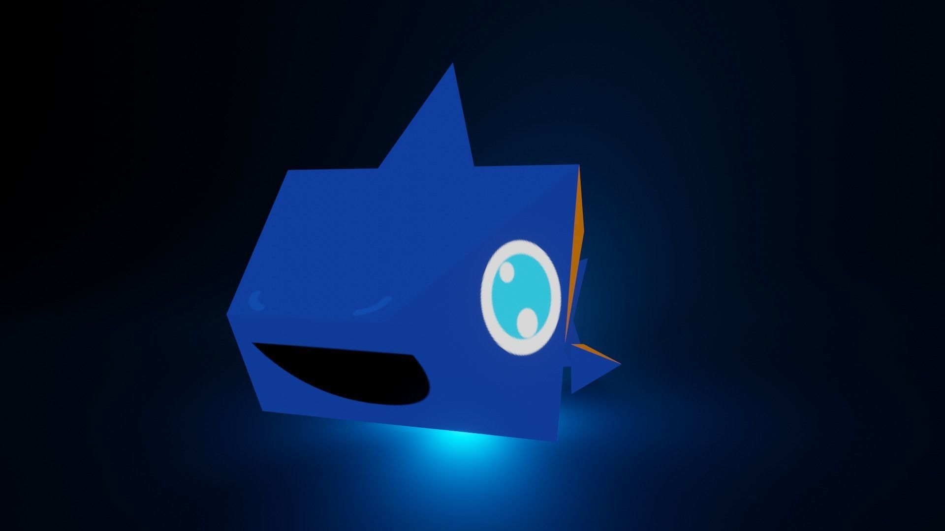 Sharky - The Shark  Low-poly 3D model_9