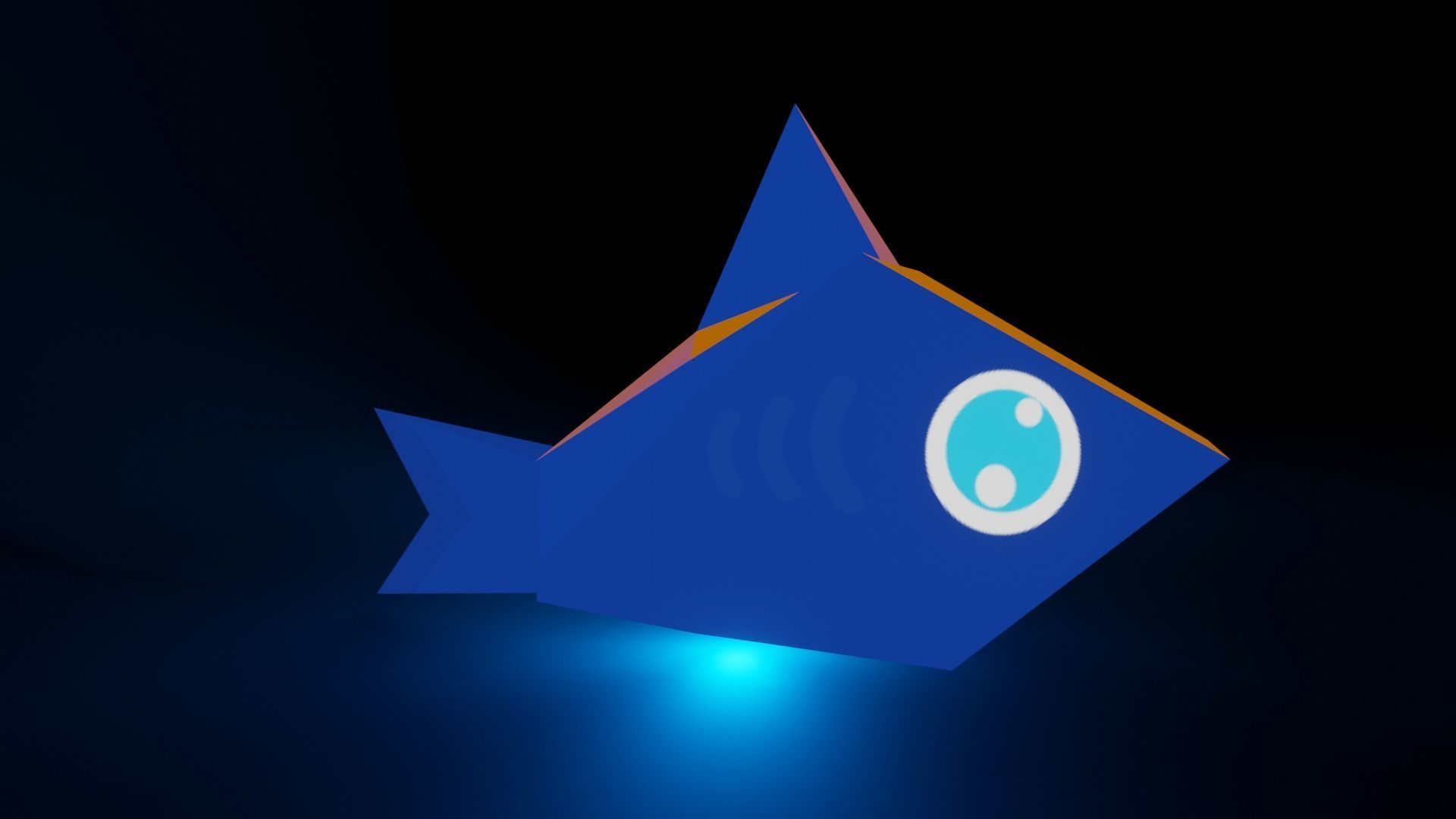 Sharky - The Shark  Low-poly 3D model_5