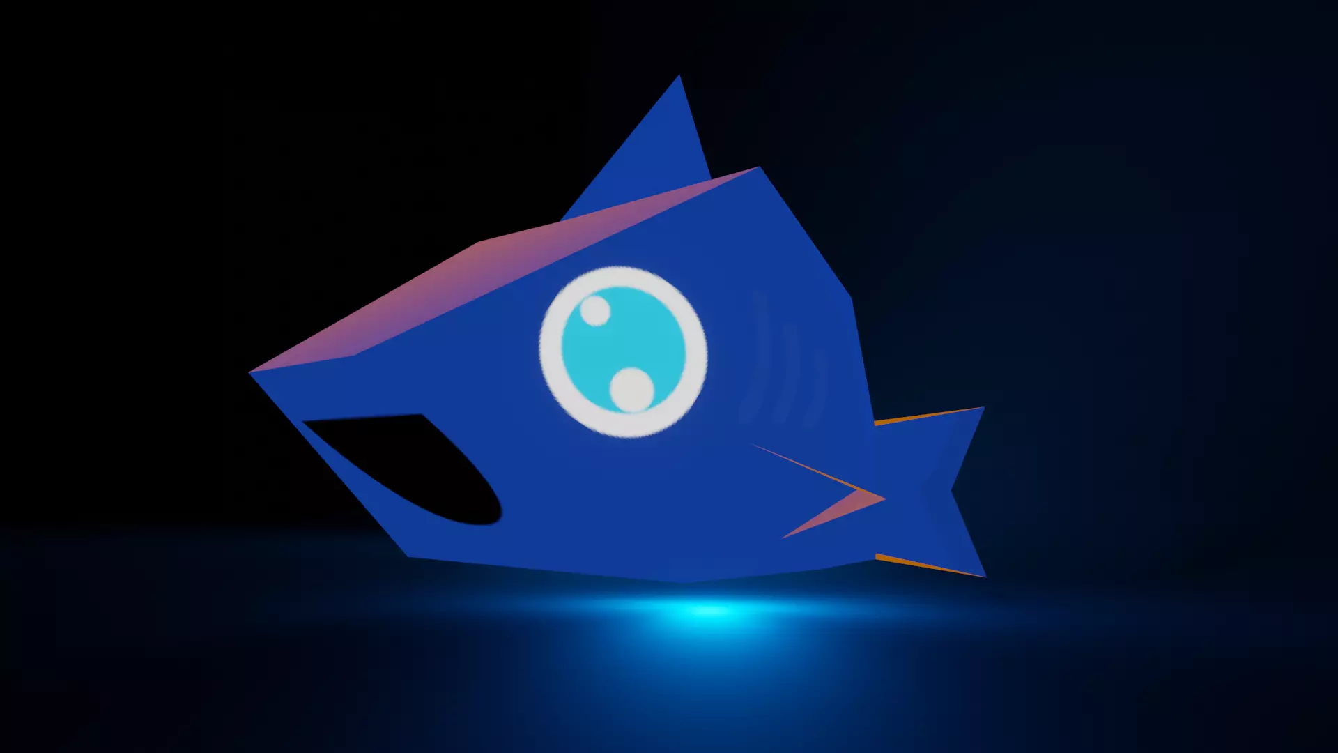 Sharky - The Shark  Low-poly 3D model_0