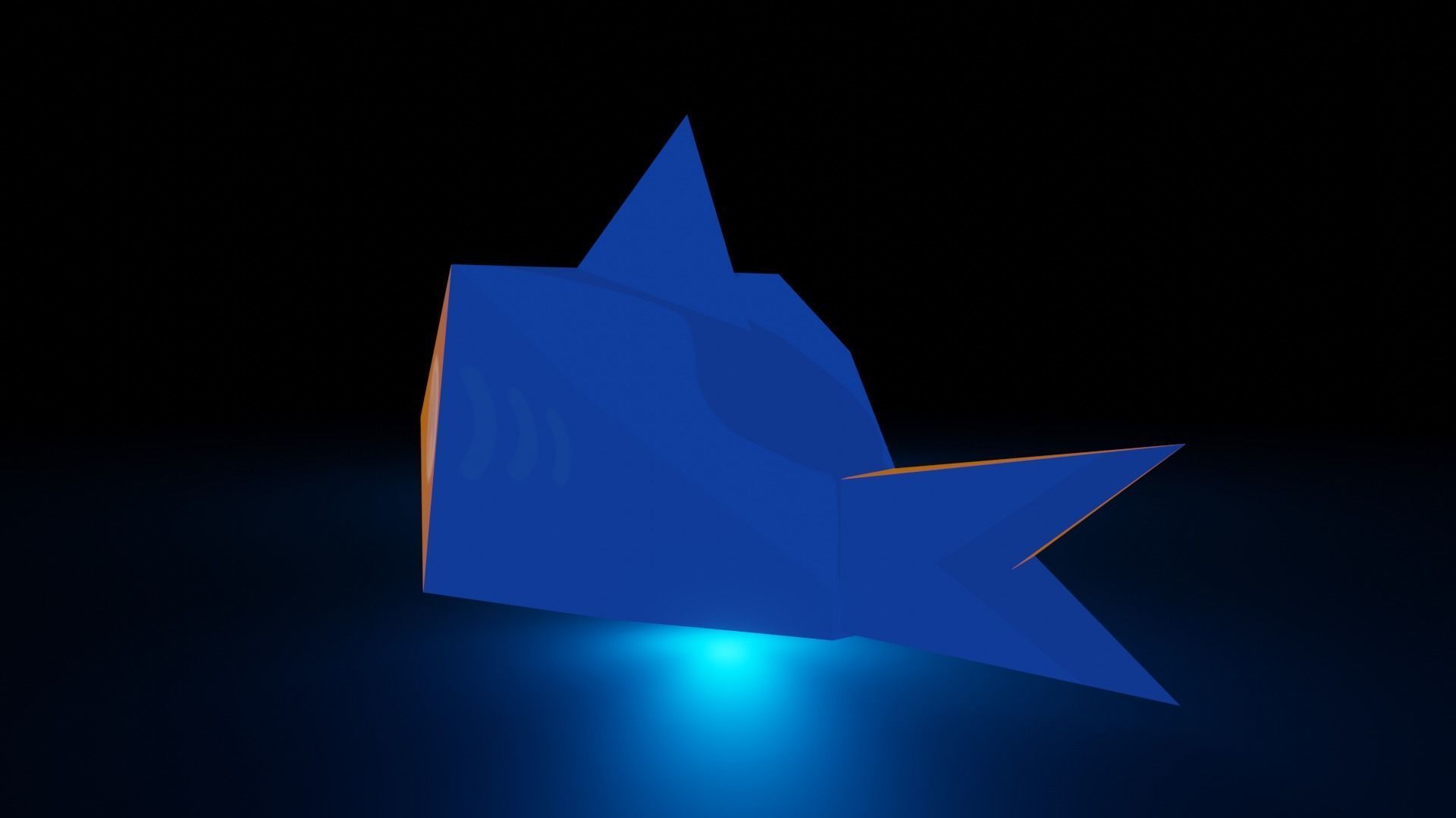 Sharky - The Shark  Low-poly 3D model_12