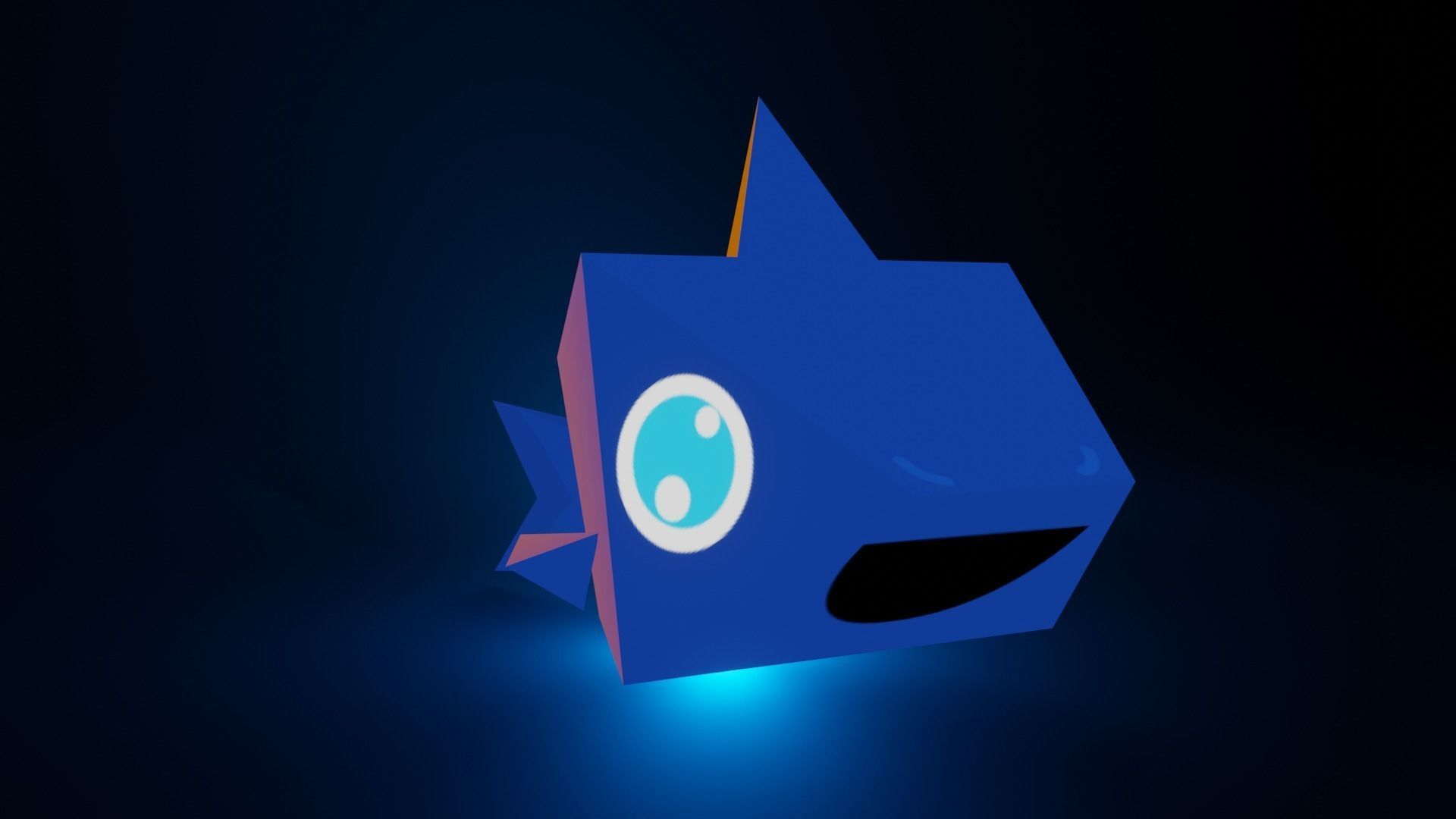 Sharky - The Shark  Low-poly 3D model_2