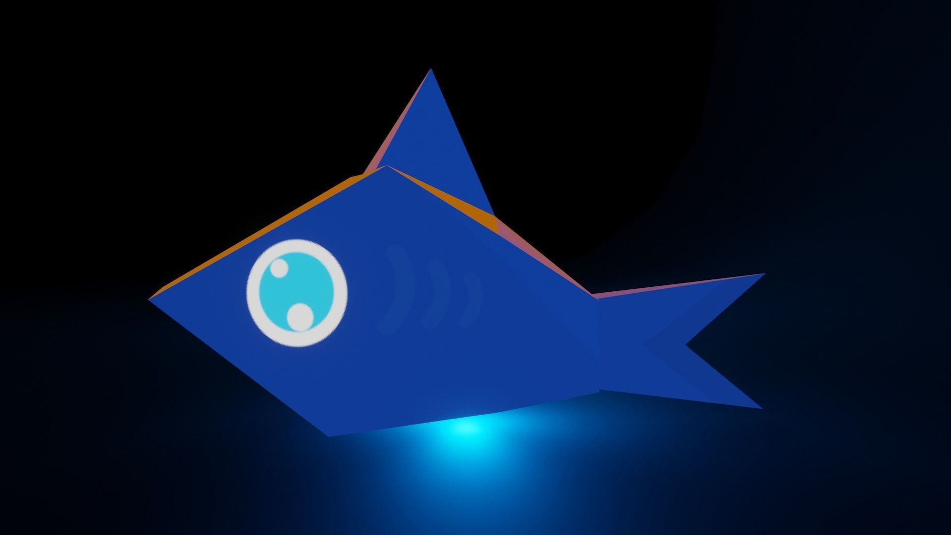 Sharky - The Shark  Low-poly 3D model_10