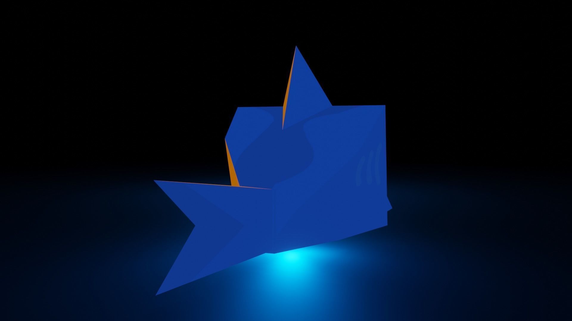 Sharky - The Shark  Low-poly 3D model_3