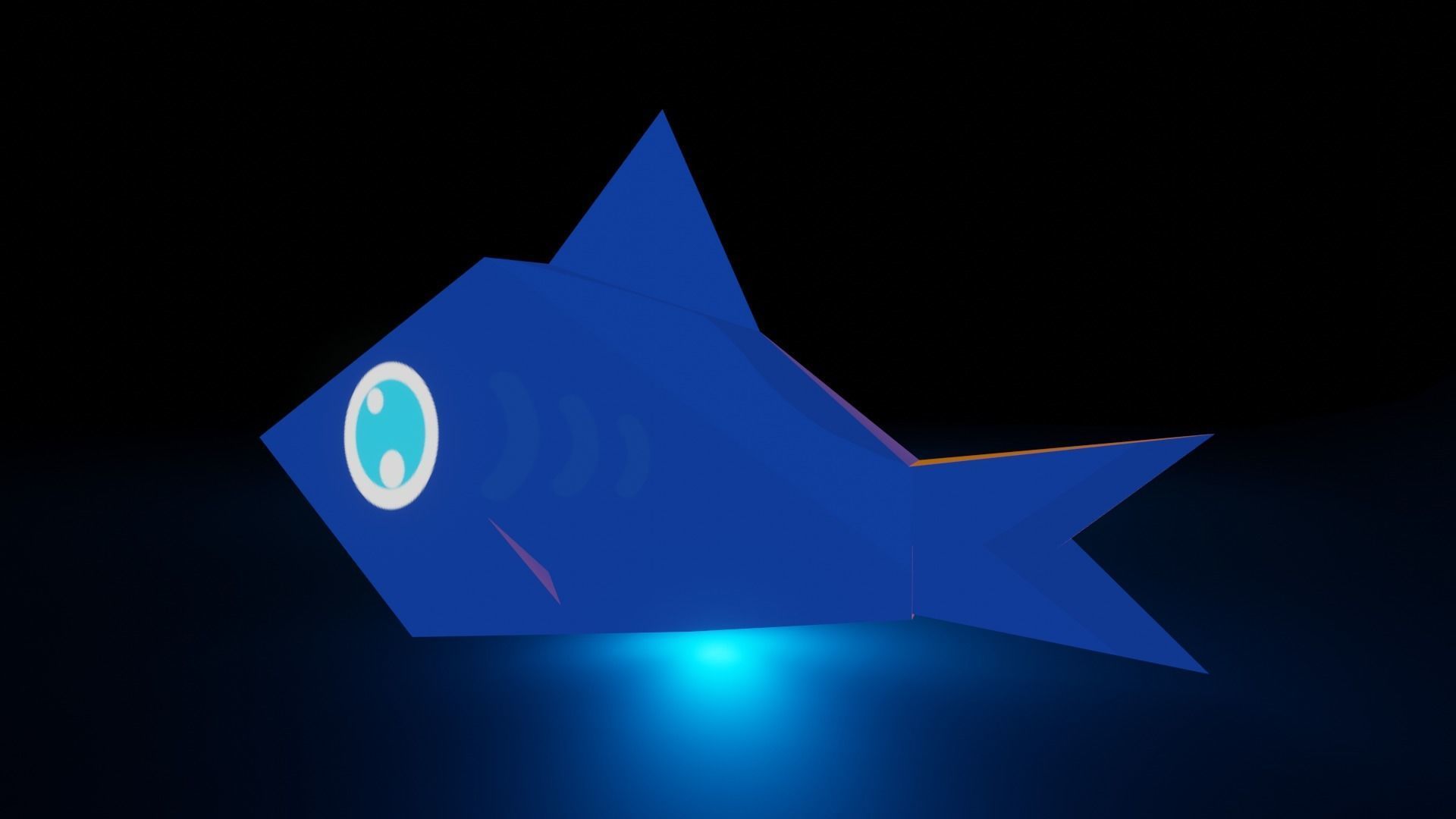 Sharky - The Shark  Low-poly 3D model_11
