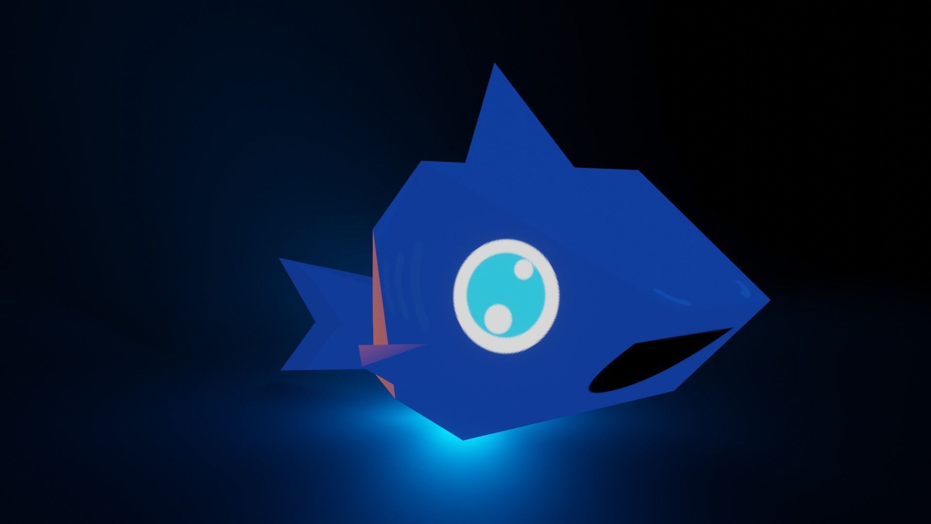 Sharky - The Shark  Low-poly 3D model_6