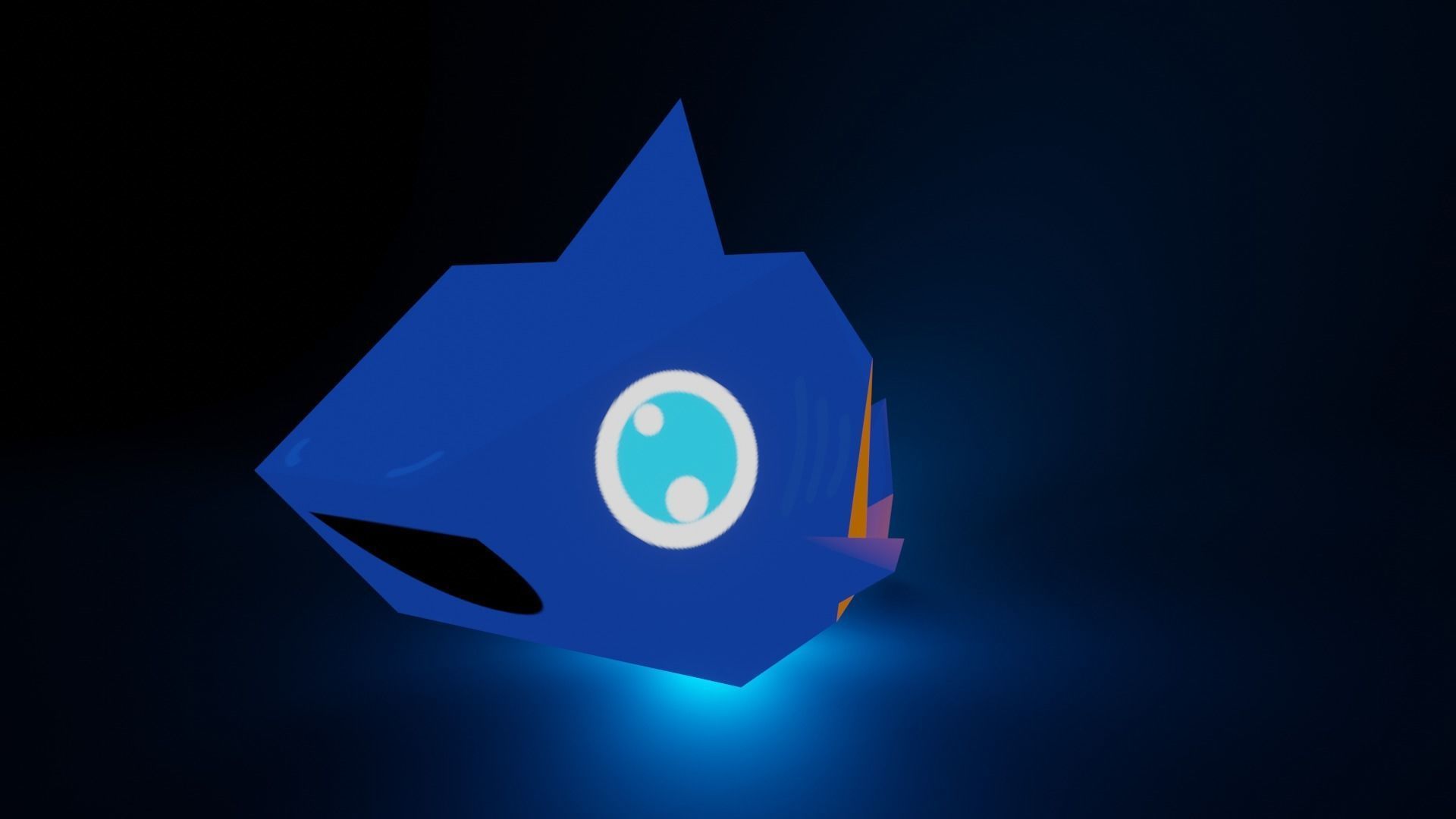 Sharky - The Shark  Low-poly 3D model_15