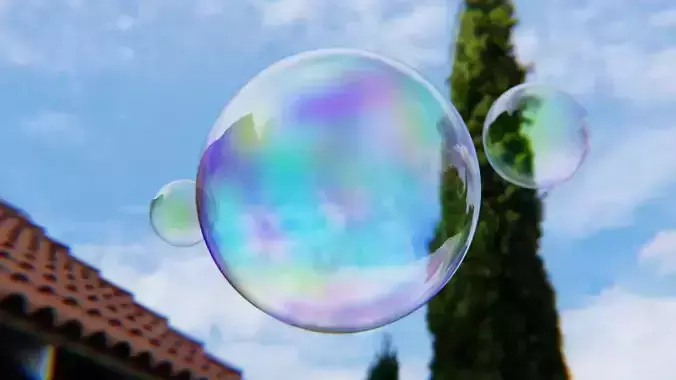 Realistic Iridescent Bubble Shader - Procedural FX Texture