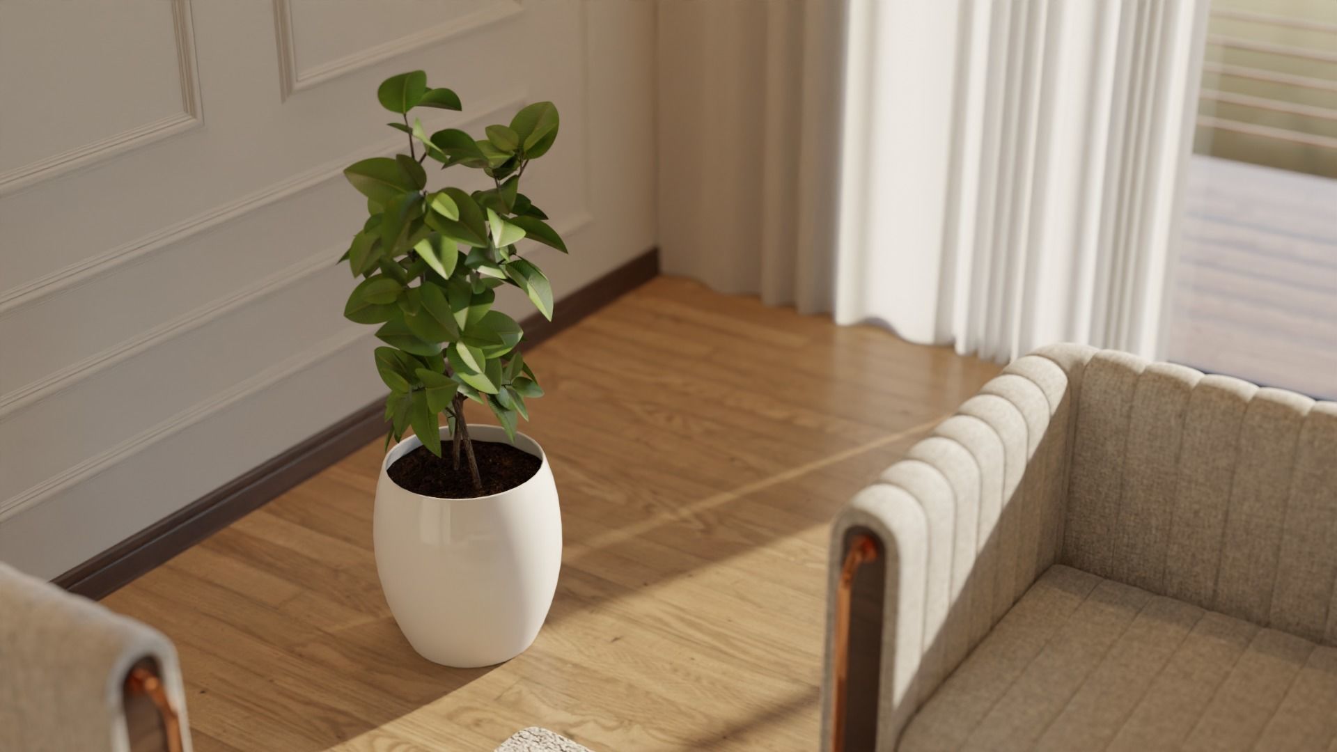 Living Room - 05 Low-poly 3D model_4