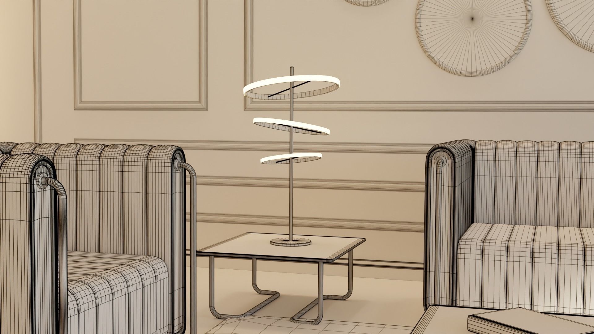 Living Room - 05 Low-poly 3D model_17