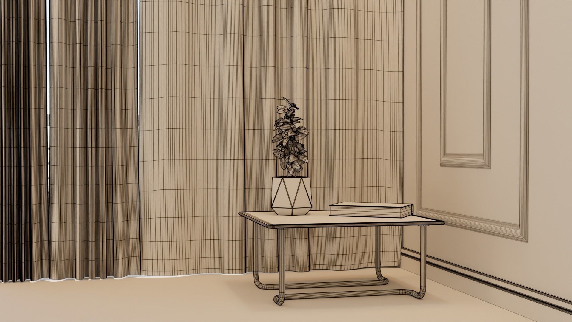 Living Room - 05 Low-poly 3D model_27