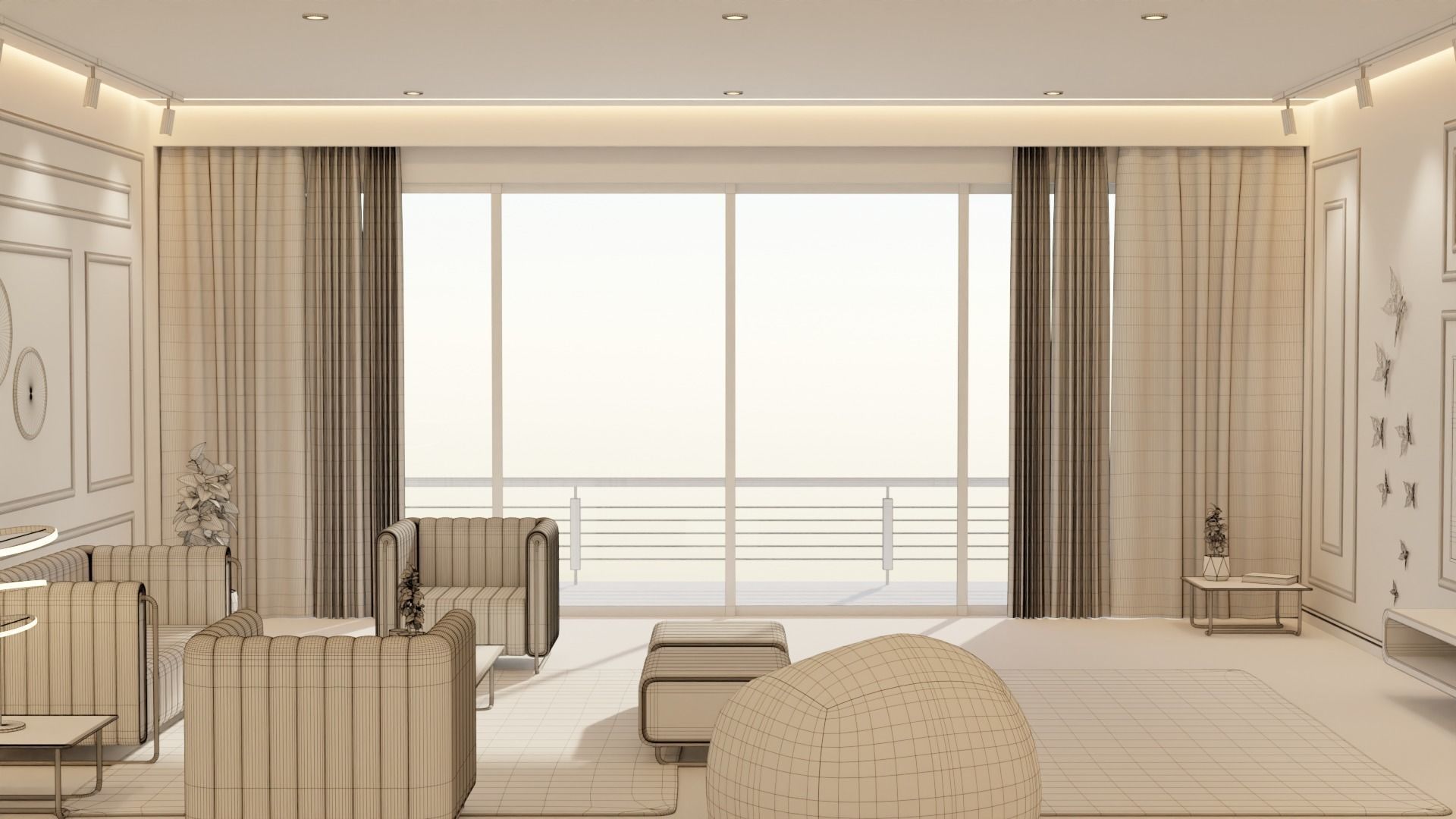 Living Room - 05 Low-poly 3D model_25