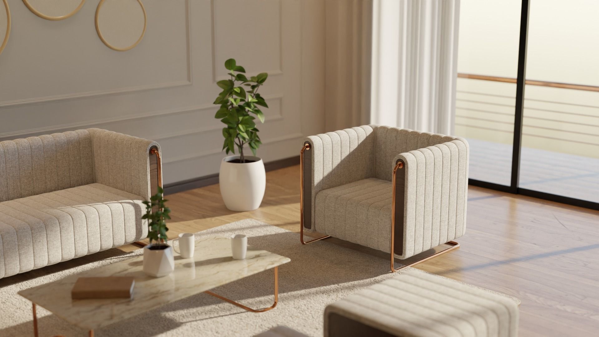 Living Room - 05 Low-poly 3D model_2