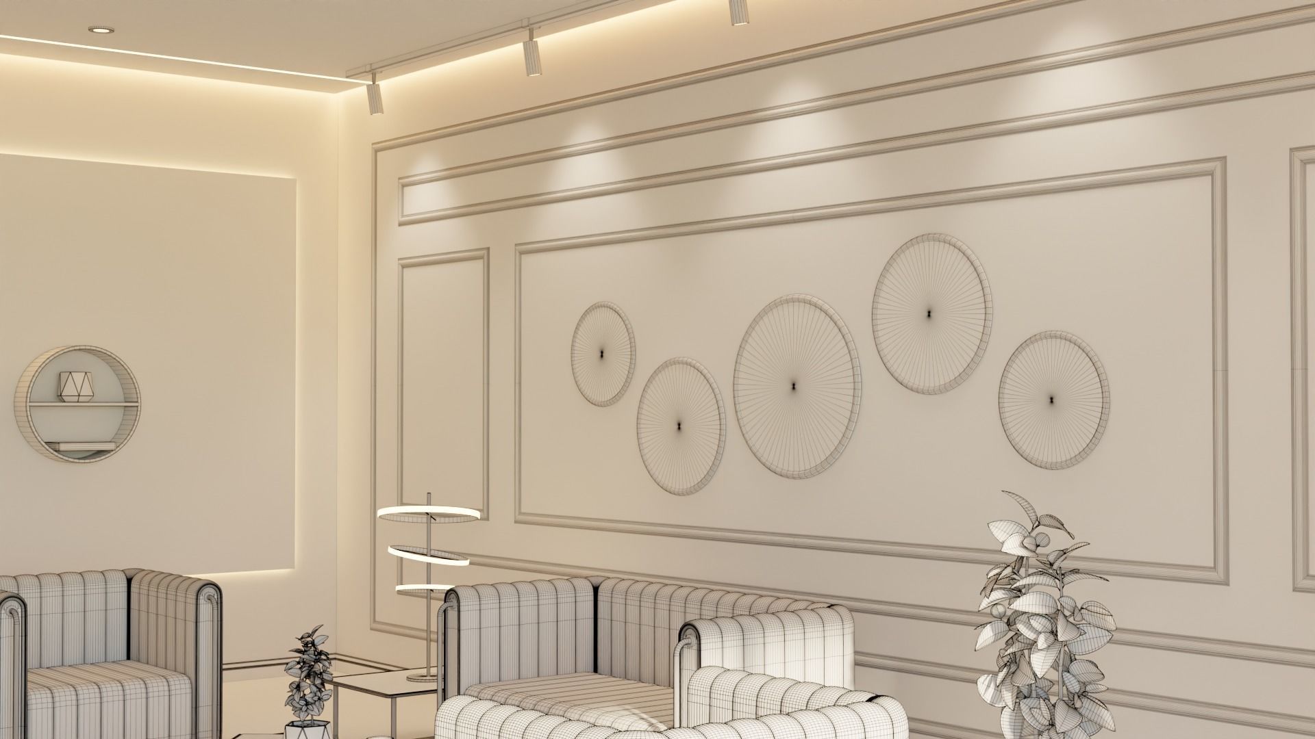 Living Room - 05 Low-poly 3D model_13