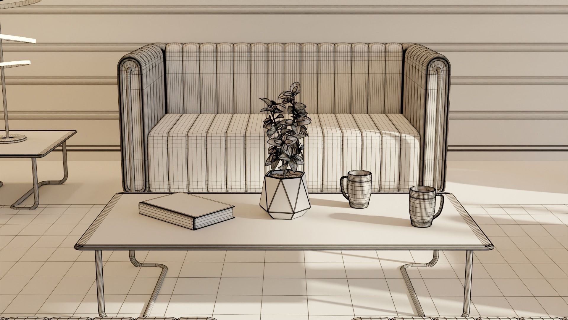 Living Room - 05 Low-poly 3D model_21