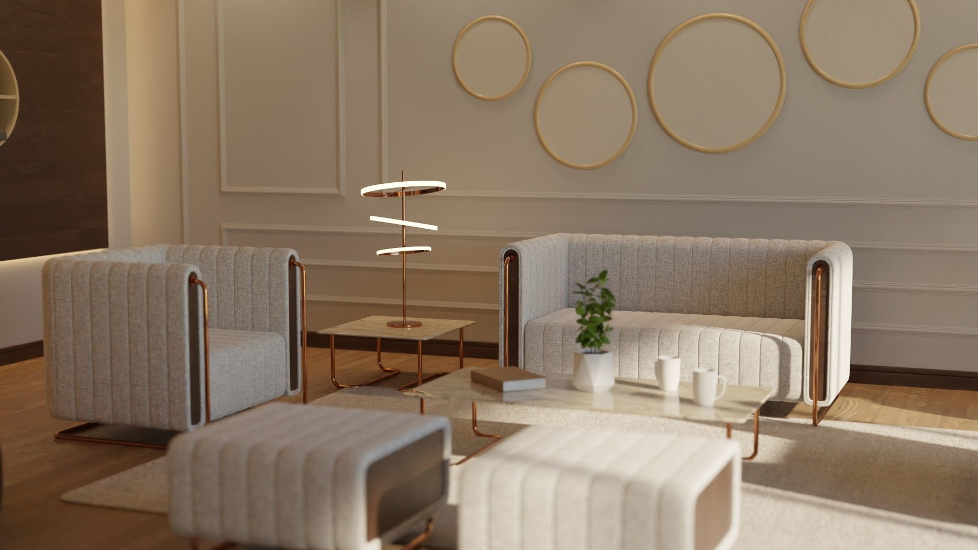 Living Room - 05 Low-poly 3D model_14