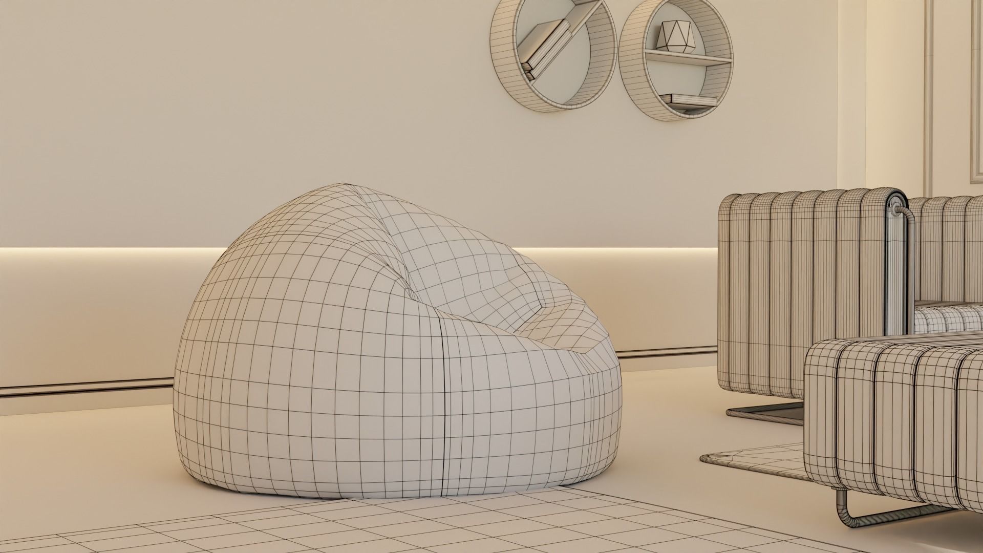 Living Room - 05 Low-poly 3D model_43