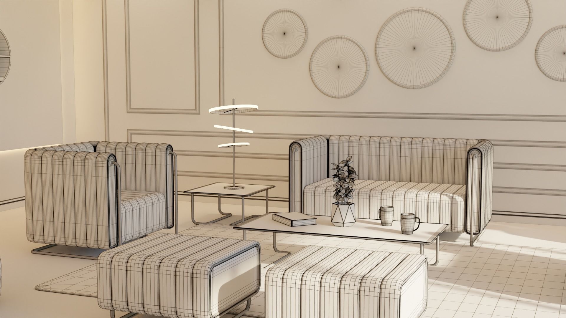 Living Room - 05 Low-poly 3D model_15