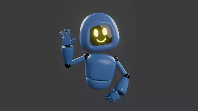 Blue Robot 3D model