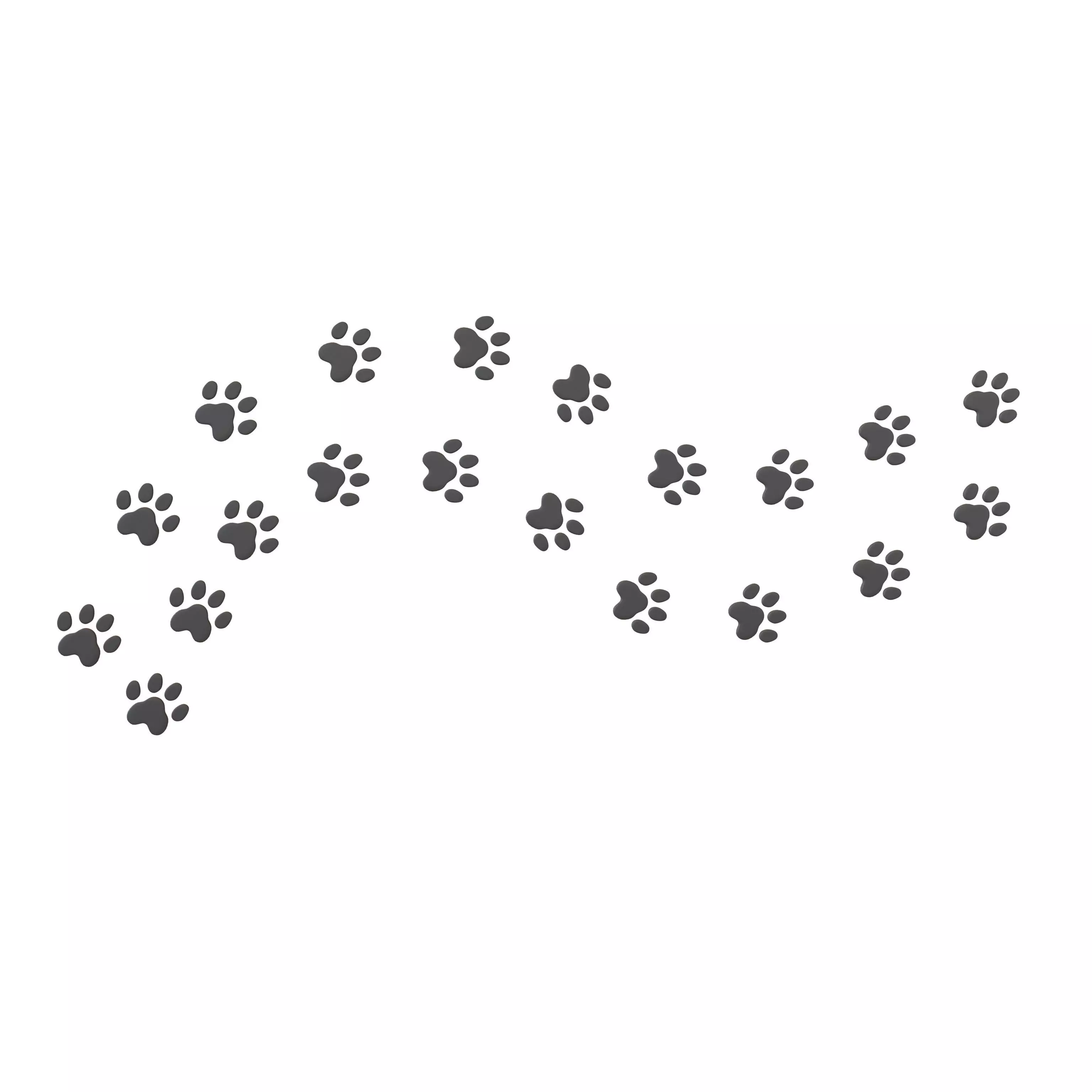 Dog Paw Print Path v1 001 Low-poly 3D model