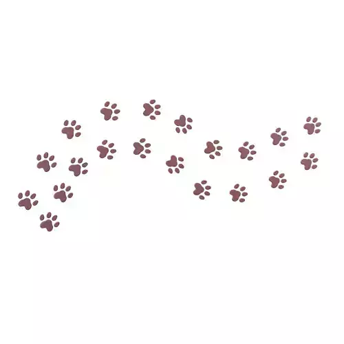 Dog Paw Print Path v1 002