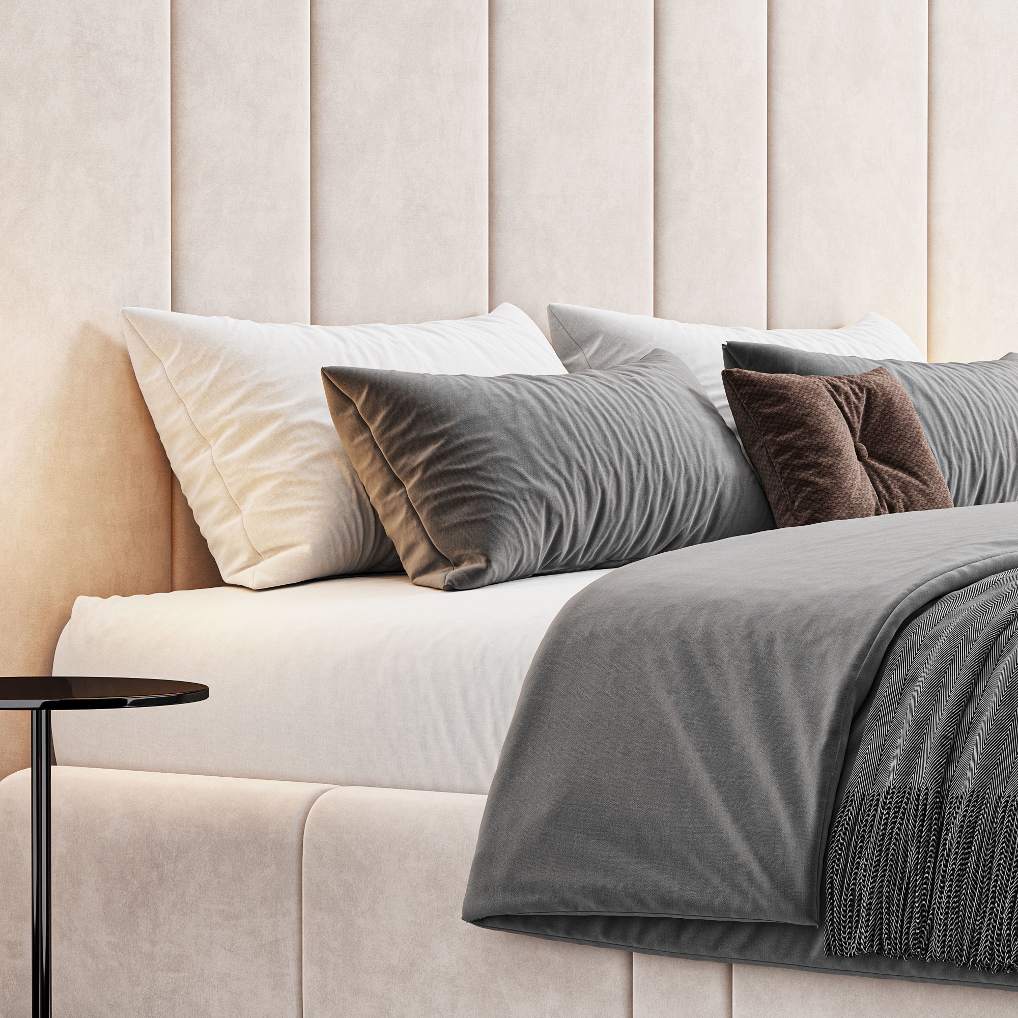 Cascata bed Low-poly 3D model_4