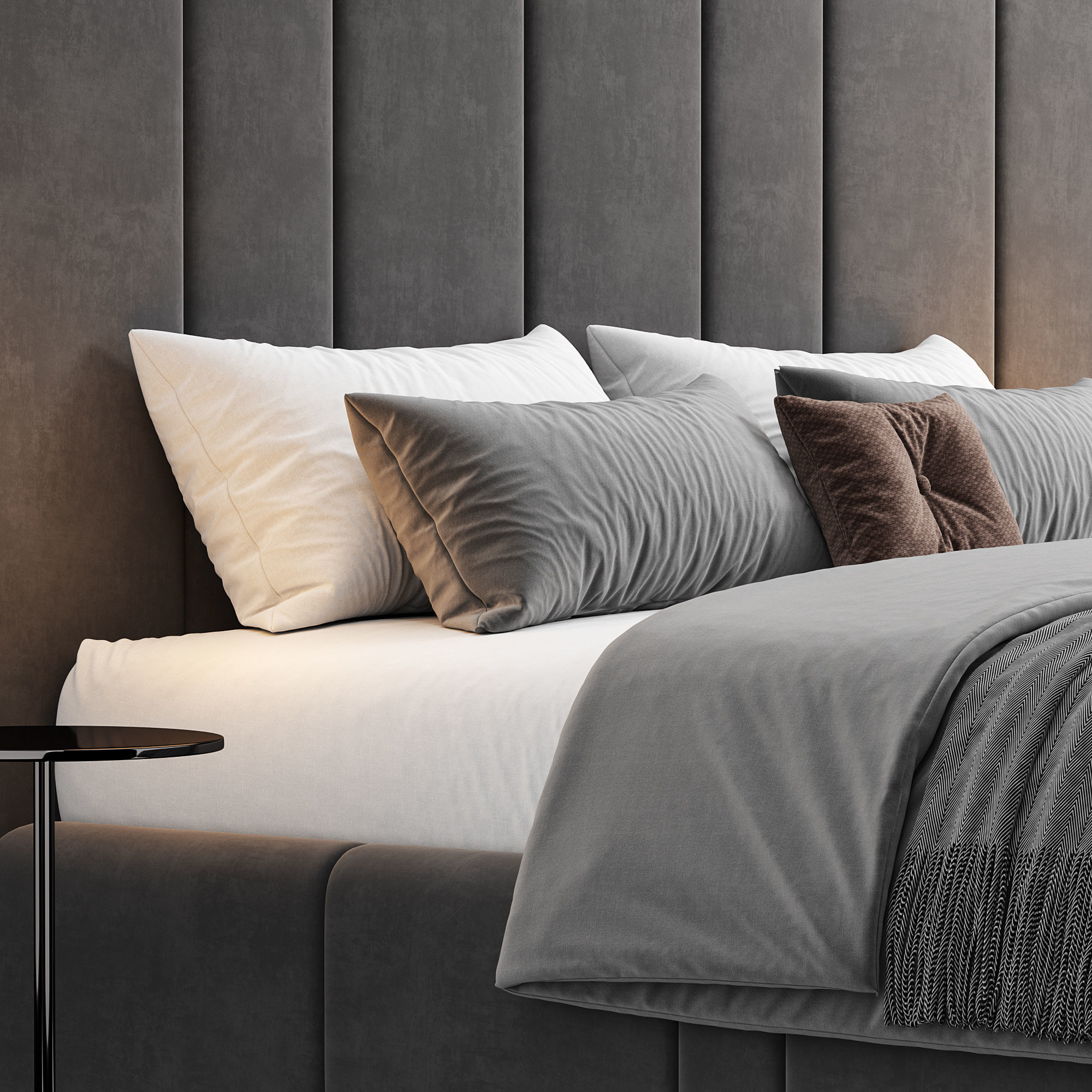 Cascata bed Low-poly 3D model_5