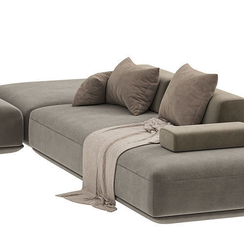 Yoko Sofa Low-poly 3D model 4