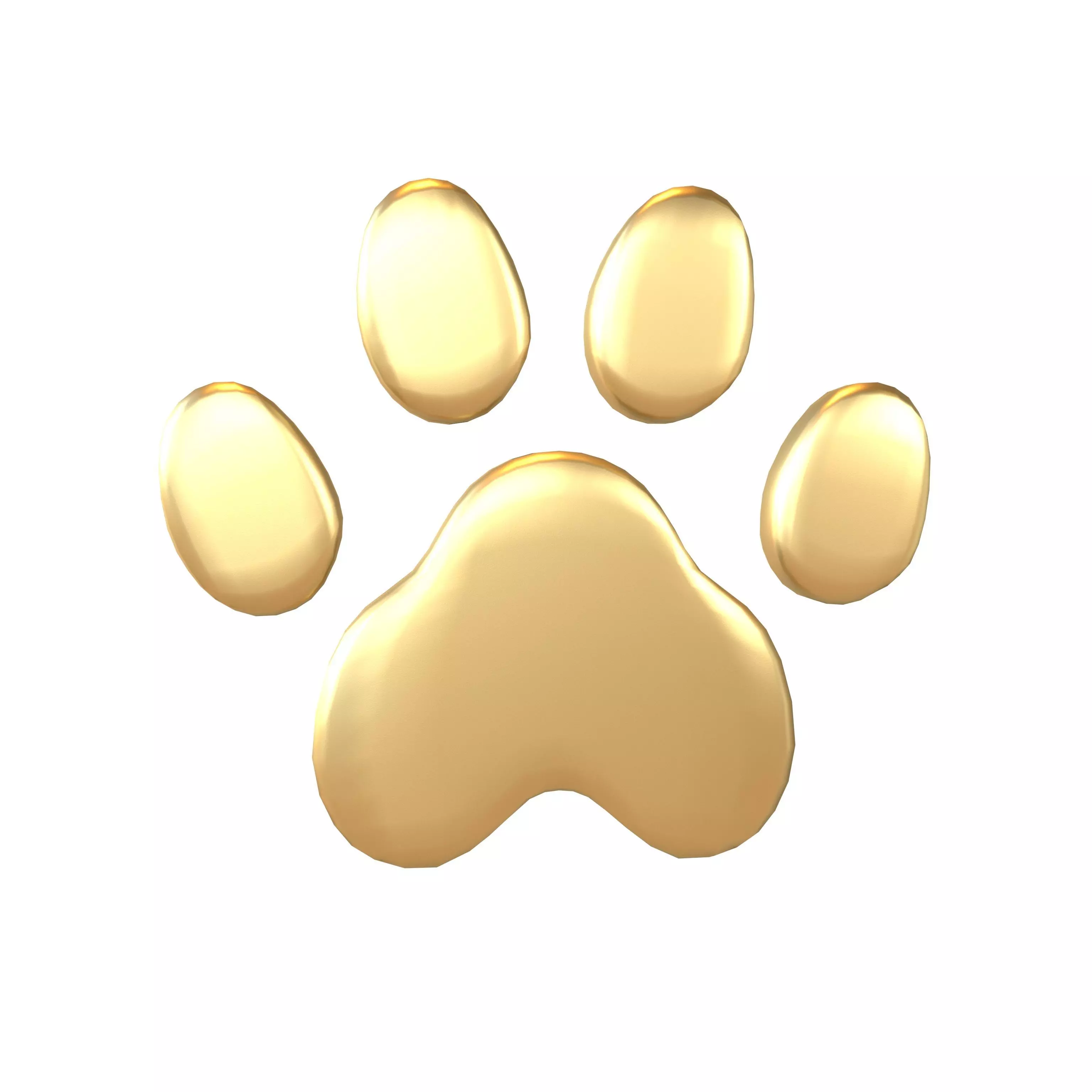 Dog Paw Print v1 003 Low-poly 3D model_0