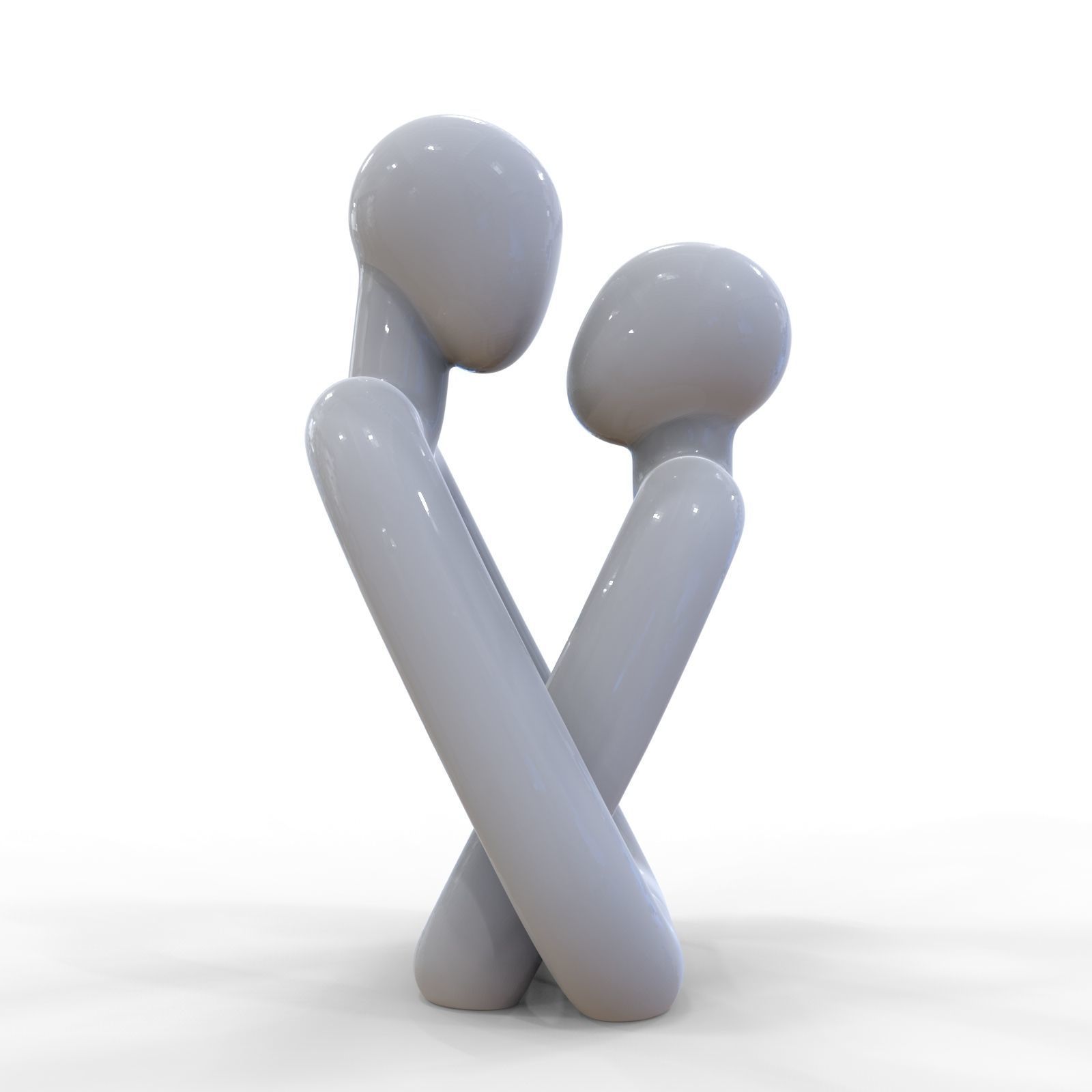 Embrace- 3D Printable Couple Sculpture 3D print model_4