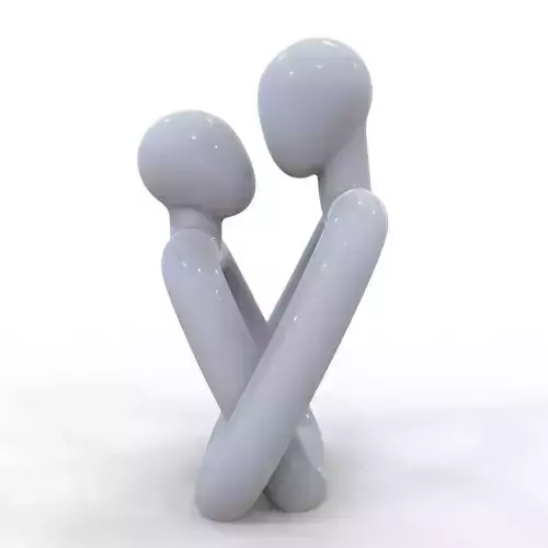 Embrace- 3D Printable Couple Sculpture
