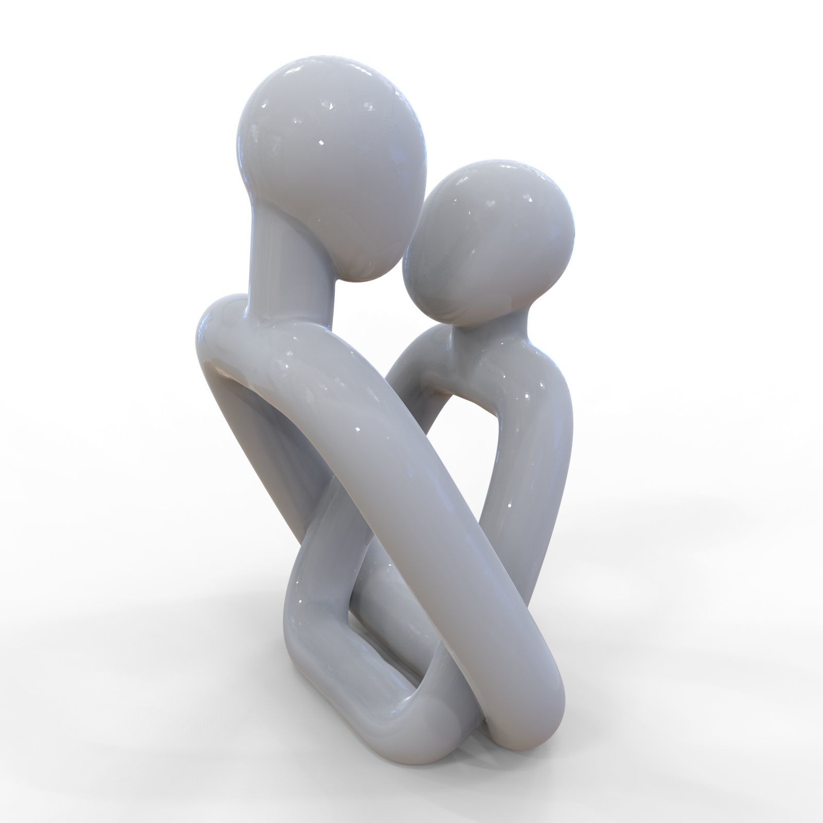 Embrace- 3D Printable Couple Sculpture 3D print model_3