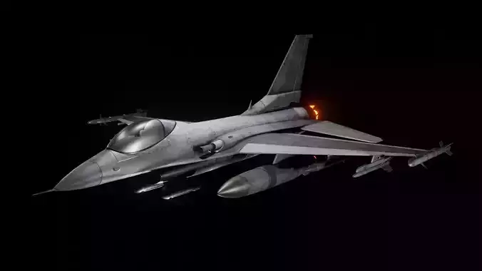 F16 super hornet Animated Low-poly 3D model